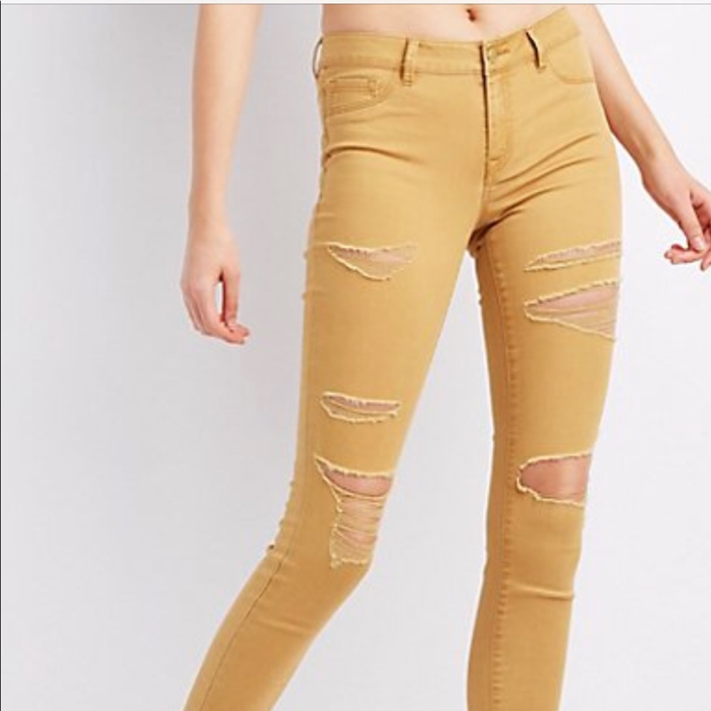 Distressed jeans